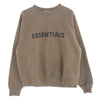 FEAR OF GOD フィアオブゴッド ESSENTIALS エッセンシャルズ Silicon Applique Crewneck シリコン ラバーロゴ アップリケ クルーネック スウェット ブラウン系 M【中古】