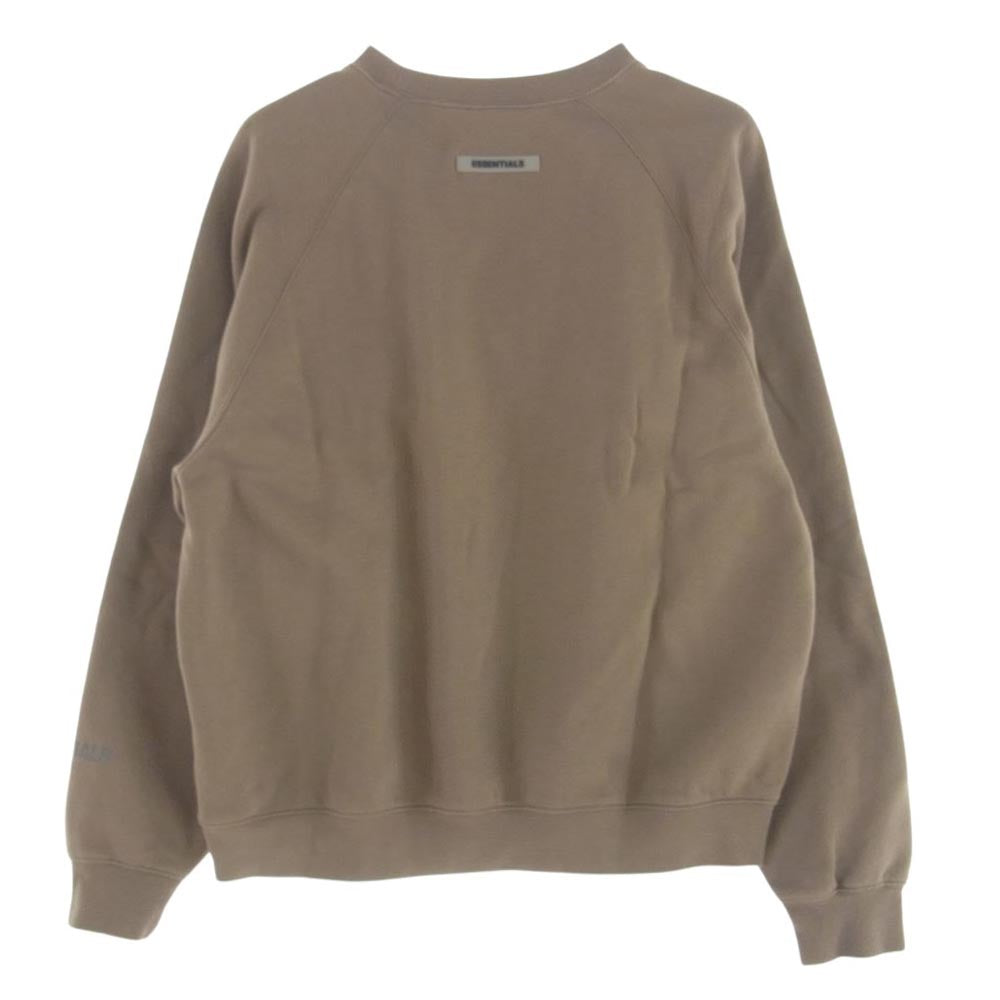 FEAR OF GOD フィアオブゴッド ESSENTIALS エッセンシャルズ Silicon Applique Crewneck シリコン ラバーロゴ アップリケ クルーネック スウェット ブラウン系 M【中古】