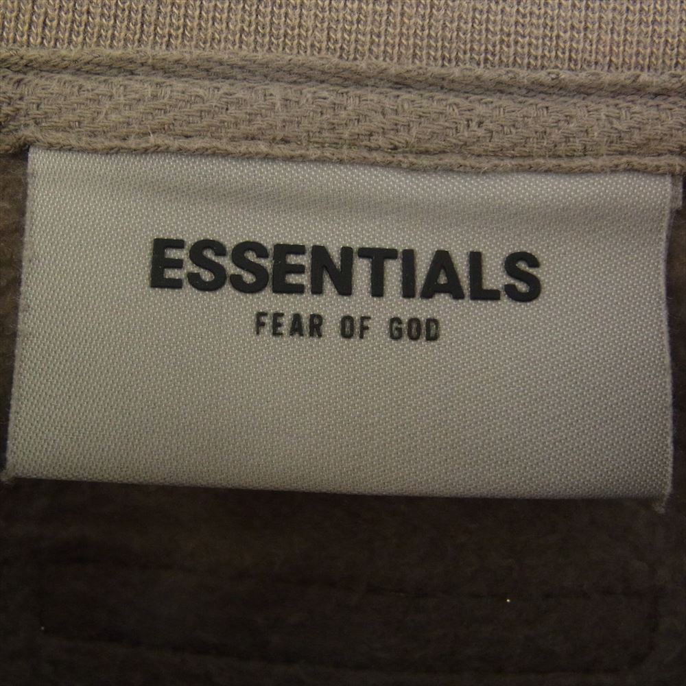 FEAR OF GOD フィアオブゴッド ESSENTIALS エッセンシャルズ Silicon Applique Crewneck シリコン ラバーロゴ アップリケ クルーネック スウェット ブラウン系 M【中古】