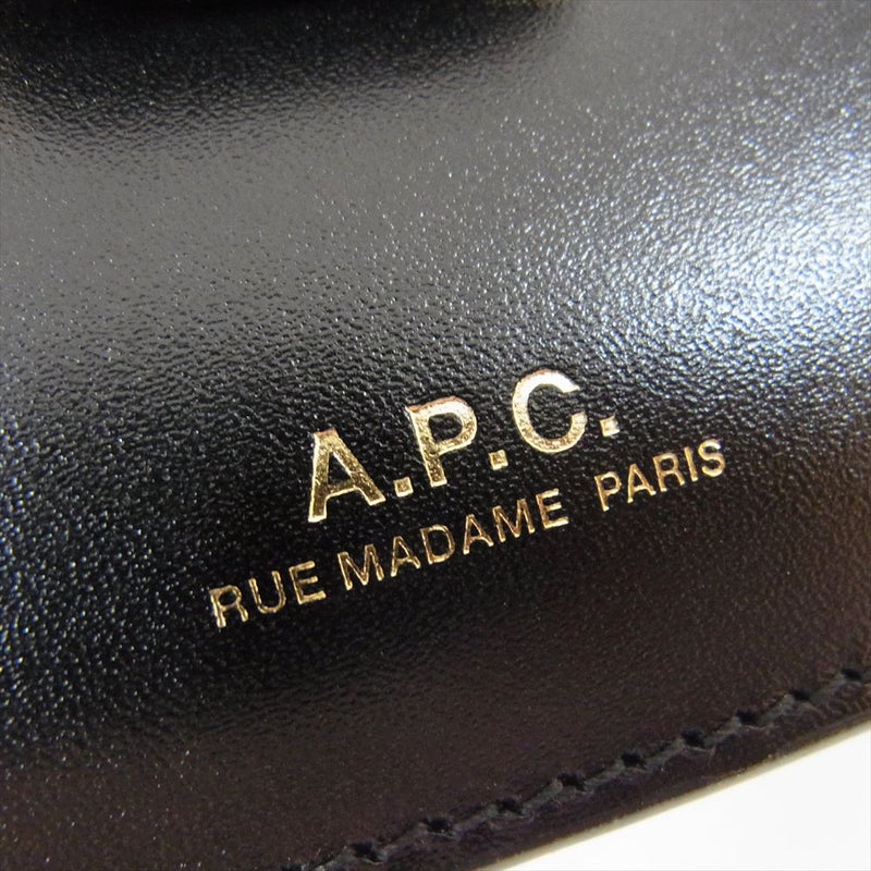 A.P.C. アーペーセー PXBMW F61413 SAC GRACE SMALL  グレース スモール レザー ポシェット ショルダー バッグ ブラック系【中古】