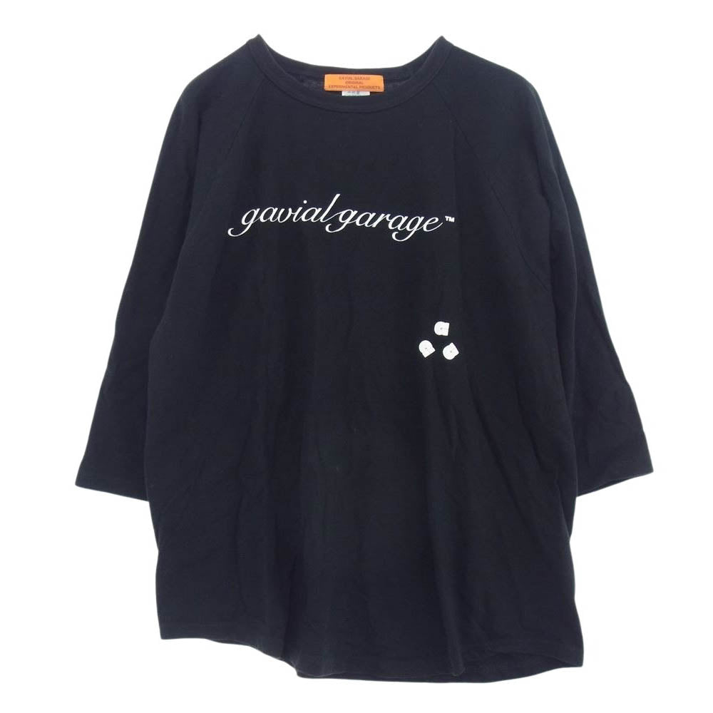 RUDE GALLERY ルードギャラリー GAVIAL CHARCOAL TEE ロゴ プリント 半袖 Tシャツ ブラック系 L【中古】