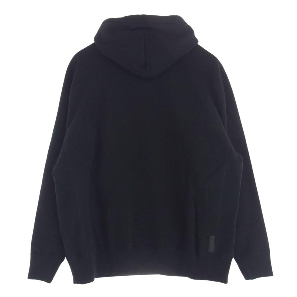 シークエル SQ-22SS-HD-02 HOODIE ロゴ プリント スウェット パーカー フーディ ブラック系 XL【中古】