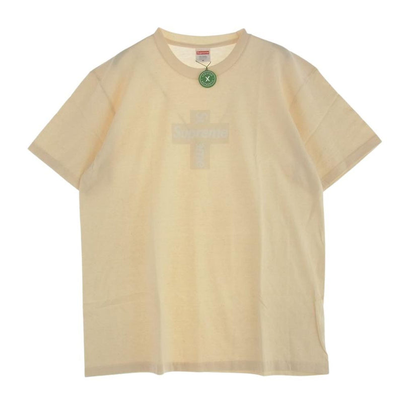 Supreme シュプリーム 20AW Cross Box Logo Tee クロス ボックスロゴ 半袖 Tシャツ オフホワイト系 M【極上美品】【中古】