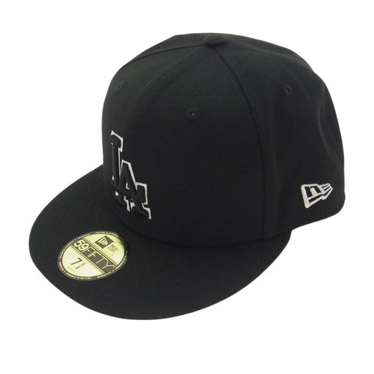 NEW ERA ニューエラ 59FIFTY ロサンゼルス ドジャース ベースボール キャップ  ブラック系 60.6cm【新古品】【未使用】【中古】