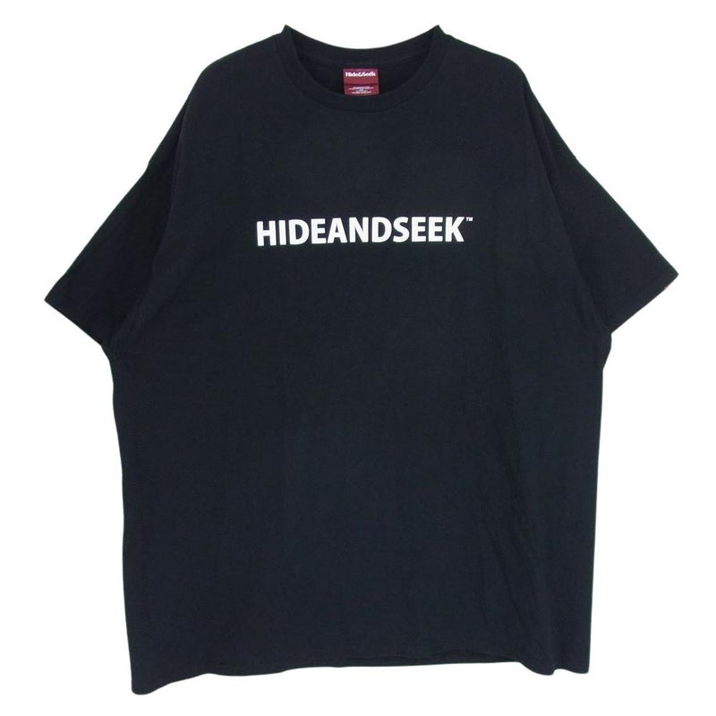 HideandSeek ハイドアンドシーク 24SS HT-040524 FAR EAST 1995 S/S Tee フロント ロゴ プリント 半袖 Tシャツ カットソー ブラック系 XXL【中古】