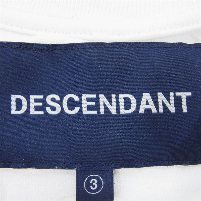 DESCENDANT ディセンダント 24SS 241ATDS-STM01S GLM SS フロント プリント 半袖 Tシャツ ホワイト系 3【中古】