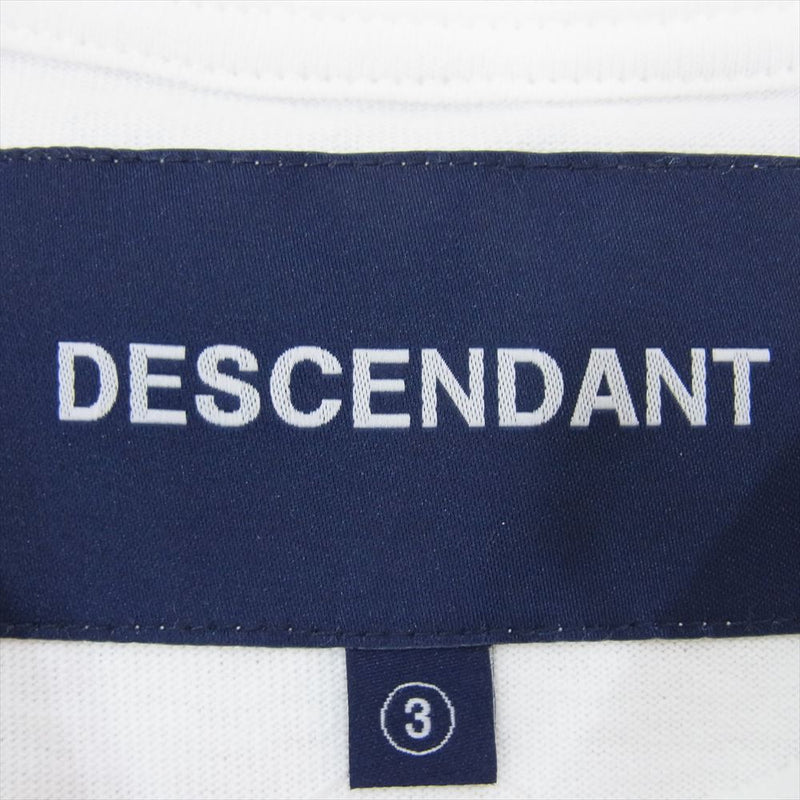 DESCENDANT ディセンダント 24SS 241ATDS-STM13S STERN SS バック プリント ロゴ 半袖 Tシャツ カットソー ホワイト系 3【新古品】【未使用】【中古】