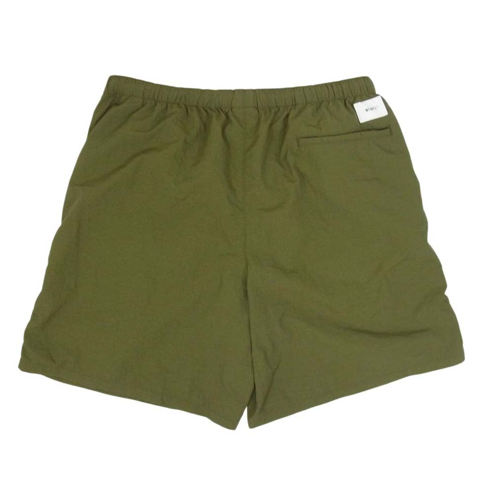 WTAPS ダブルタップス 22SS 221BRDT-PTM09 ACADEMY SHORTS NYLON. TAFFETA アカデミー ショーツ ナイロン ハーフ ショート パンツ カーキ系 X03【中古】