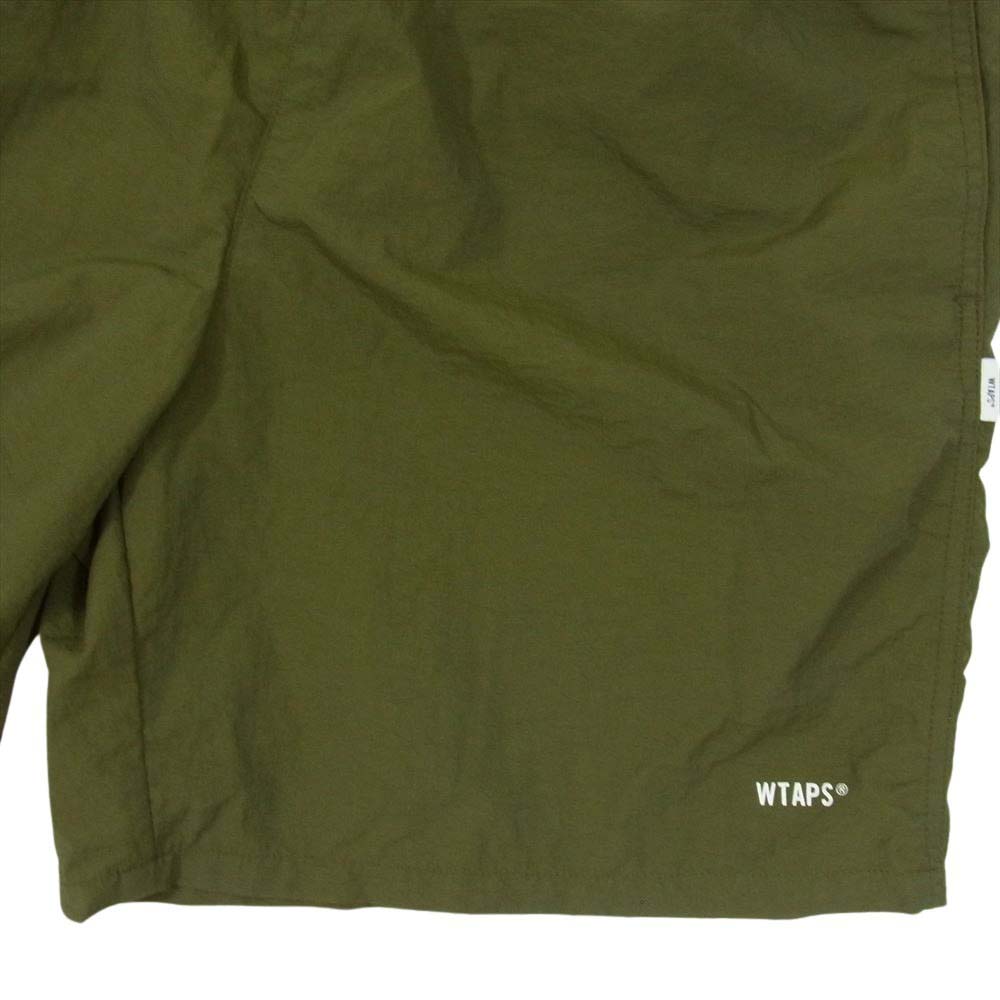 WTAPS ダブルタップス 22SS 221BRDT-PTM09 ACADEMY SHORTS NYLON. TAFFETA アカデミー ショーツ ナイロン ハーフ ショート パンツ カーキ系 X03【中古】