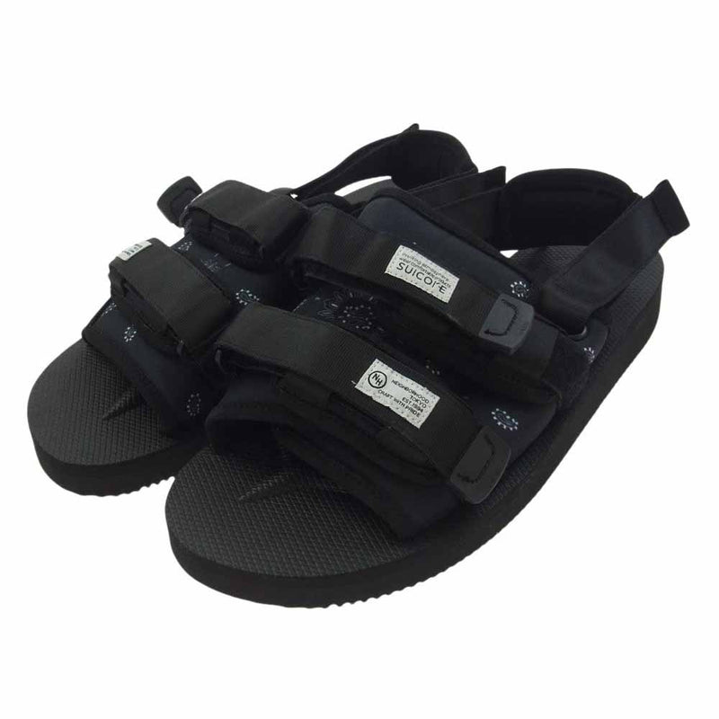 NEIGHBORHOOD ネイバーフッド  21SS 2110YSIN-FW01 × SUICOKE スイコック NHSI.MOTO/NR-SANDAL  モト ダブルストラップ サンダル ブラウン バンダナ ブラック系 28.0cm【新古品】【未使用】【中古】