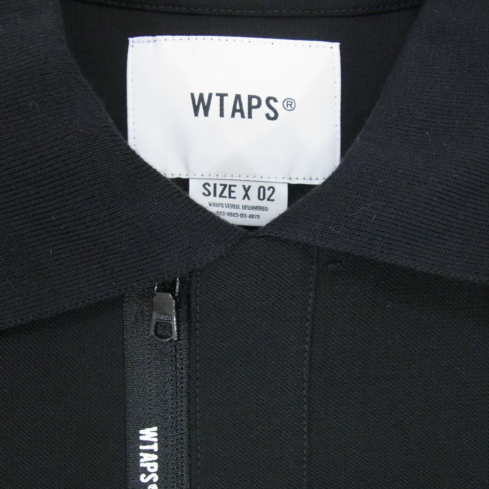 WTAPS ダブルタップス 23SS 231ATDT-CSM35 PARALLEL / SS / POLY ハーフジップ 半袖 ポロシャツ ブラック系 02【極上美品】【中古】