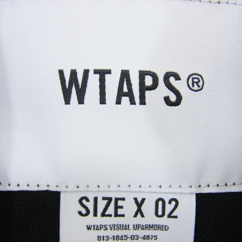 WTAPS ダブルタップス 23SS 231ATDT-CSM35 PARALLEL / SS / POLY ハーフジップ 半袖 ポロシャツ ブラック系 02【極上美品】【中古】