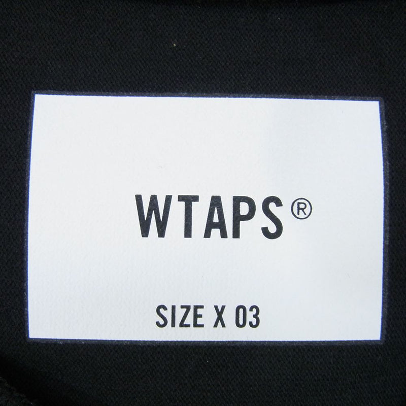 WTAPS ダブルタップス 22AW 222ATDT-CSM05 QB/SS/CTPL.CRST クォーターバック ショートスリーブ クルーネック フットボール Tシャツ バック ロゴ 半袖  ブラック系 X03【美品】【中古】