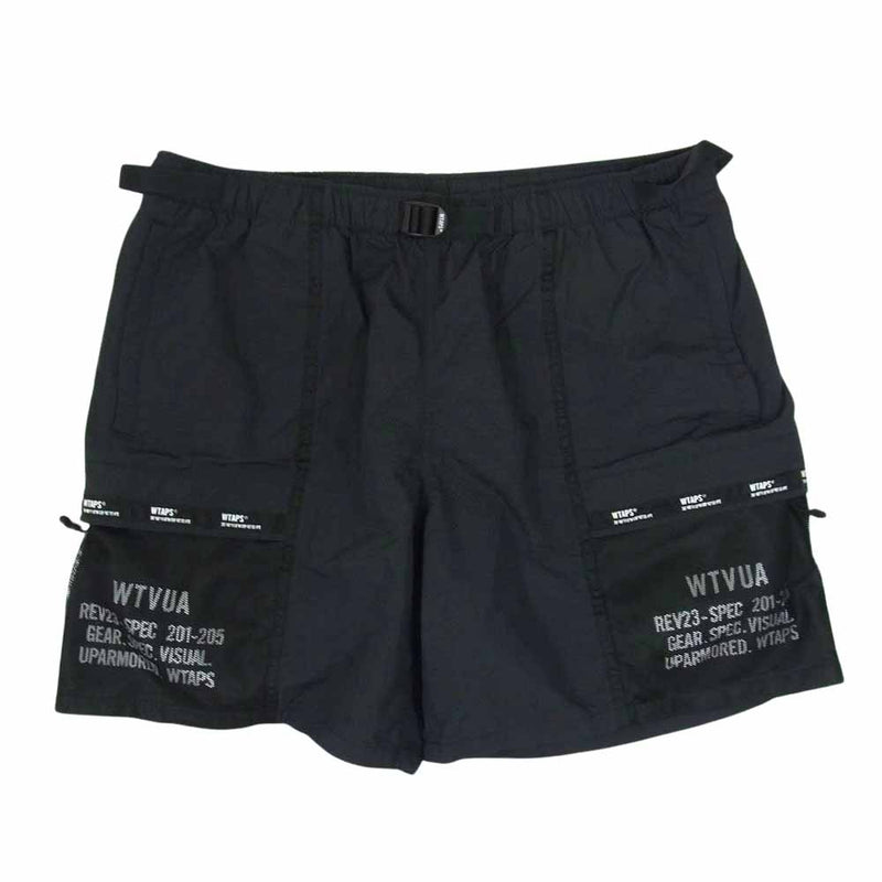 WTAPS ダブルタップス 22SS 221BRDT-PTM07 TRACKS SHORTS NYLON.TUSSAH トラック ショーツ ショート ハーフ パンツ ブラック系 X03【中古】