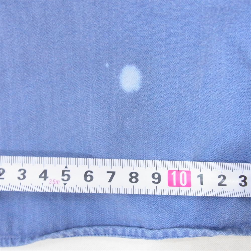 POLO RALPH LAUREN ポロ・ラルフローレン HBT ヘリンボーン ワークシャツ ブルー系 S【中古】