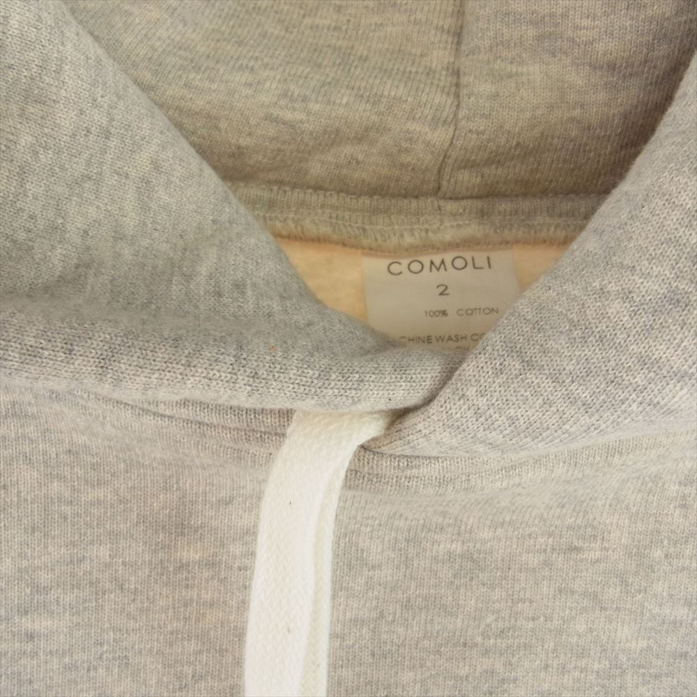 COMOLI コモリ 23AW Y03-05001 コットン吊裏毛パーカー プルオーバー フーディ グレー系 2【中古】