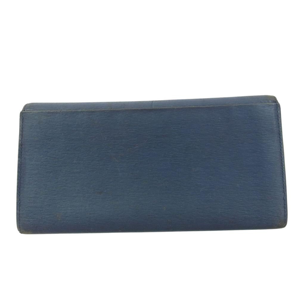 PORTER ポーター 052-02201 CURRENT カレント 二つ折り 長財布 ロング ウォレット ネイビー系【中古】