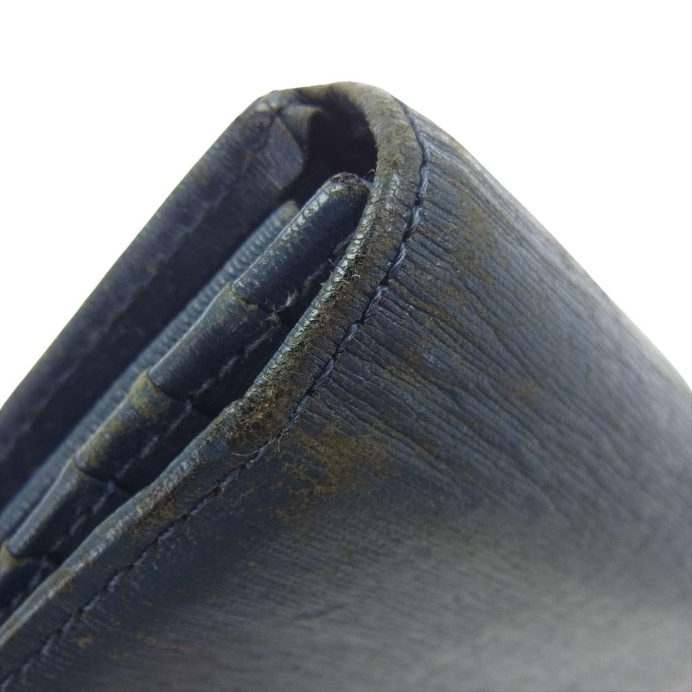 PORTER ポーター 052-02201 CURRENT カレント 二つ折り 長財布 ロング ウォレット ネイビー系【中古】