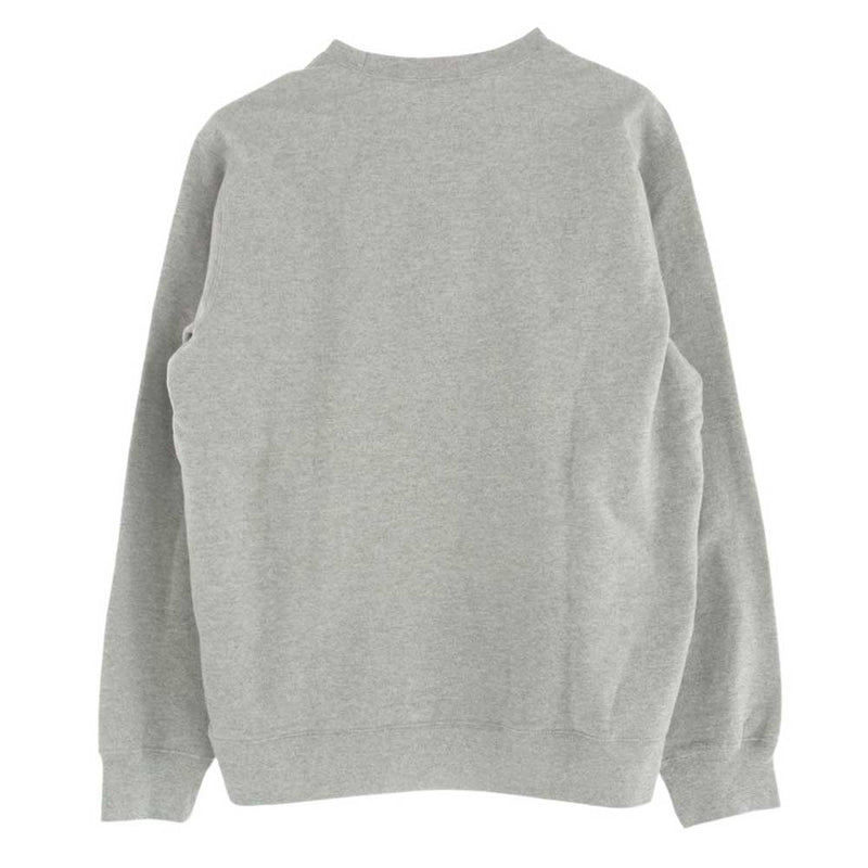 Supreme シュプリーム 20SS Cutout Logo Crewneck Sweatshirt カットアウト ボックスロゴ クルーネック スウェット トレーナー グレー系 L【中古】