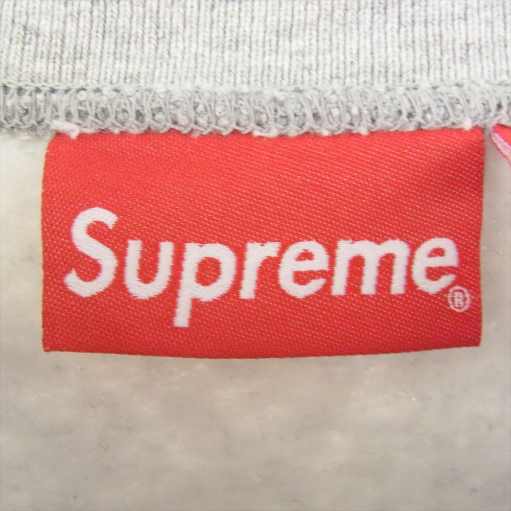 Supreme シュプリーム 20SS Cutout Logo Crewneck Sweatshirt カットアウト ボックスロゴ クルーネック スウェット トレーナー グレー系 L【中古】