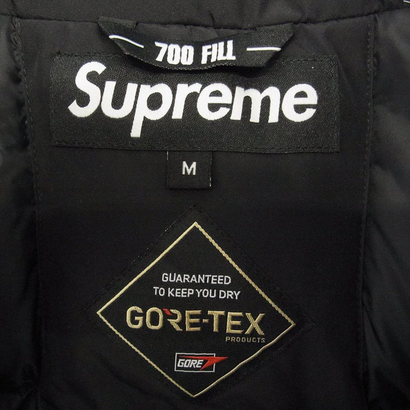 Supreme シュプリーム 18AW Gore-tex 700 Fill Down Parka ゴアテックス 700フィル ダウン パーカー バックロゴ ダウンジャケット ブラック系 M【美品】【中古】