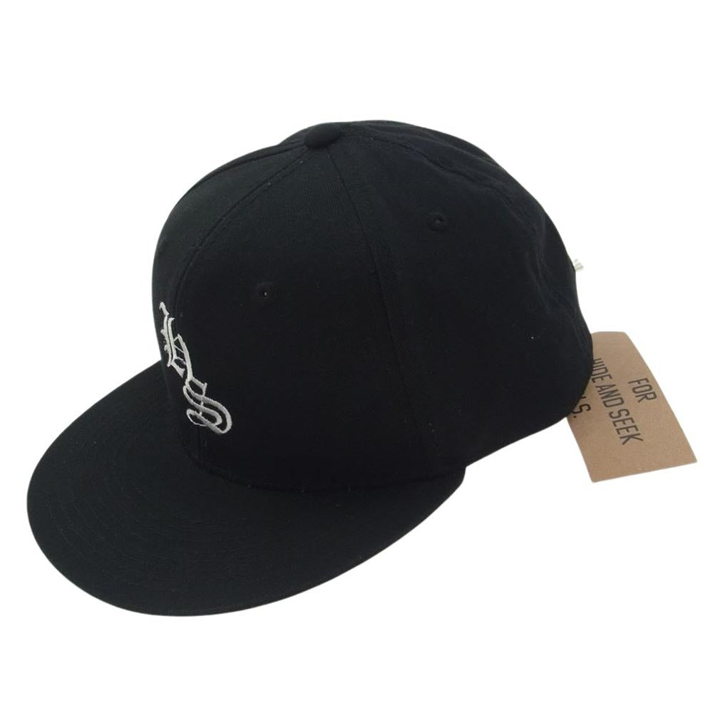 HideandSeek ハイドアンドシーク 23SS HG-010923 HS BASEBALL CAP スナップバック ベースボール キャップ 帽子 ブラック系【極上美品】【中古】