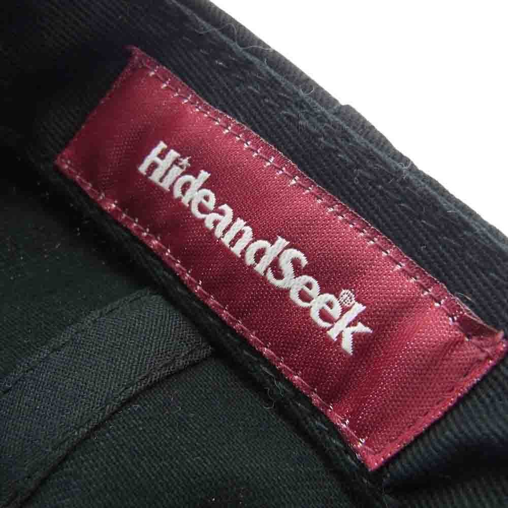 HideandSeek ハイドアンドシーク 23SS HG-010923 HS BASEBALL CAP スナップバック ベースボール キャップ 帽子 ブラック系【極上美品】【中古】