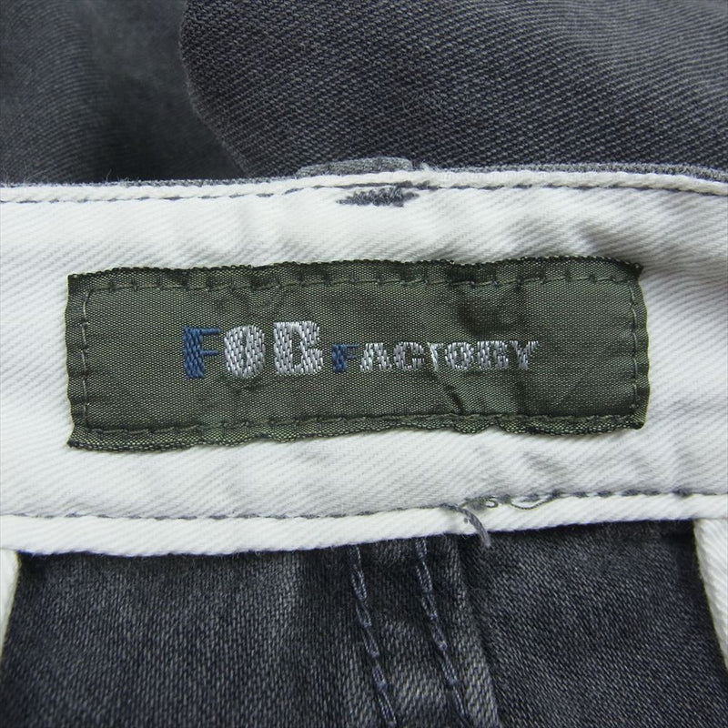 FOB FACTORY エフオービーファクトリー F0291 ARMY TROUSERS アーミー トラウザー ストレート デニムパンツ グレー系 L【中古】