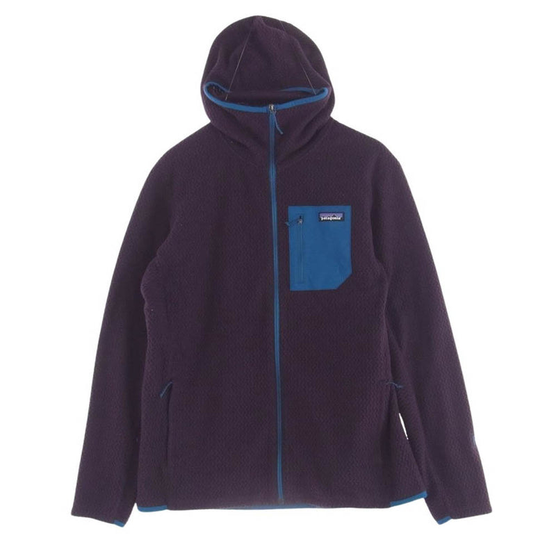 patagonia パタゴニア 23AW 40255FA23 23年製 R1 AIR FULL ZIP HOODY エア フルジップ フーディ パーカ フリース ジャケット パープル系 L【中古】