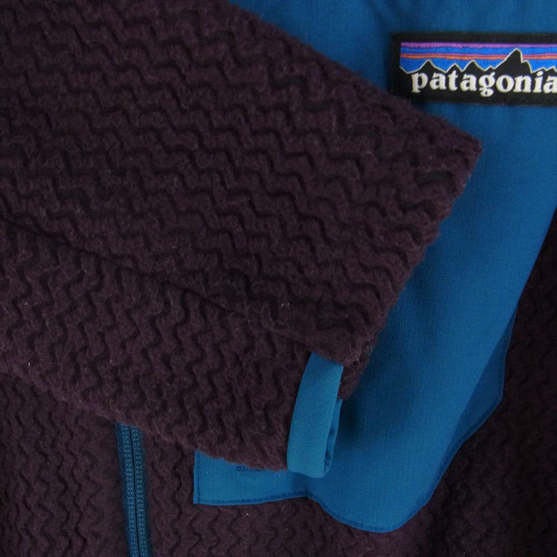 patagonia パタゴニア 23AW 40255FA23 23年製 R1 AIR FULL ZIP HOODY エア フルジップ フーディ パーカ フリース ジャケット パープル系 L【中古】