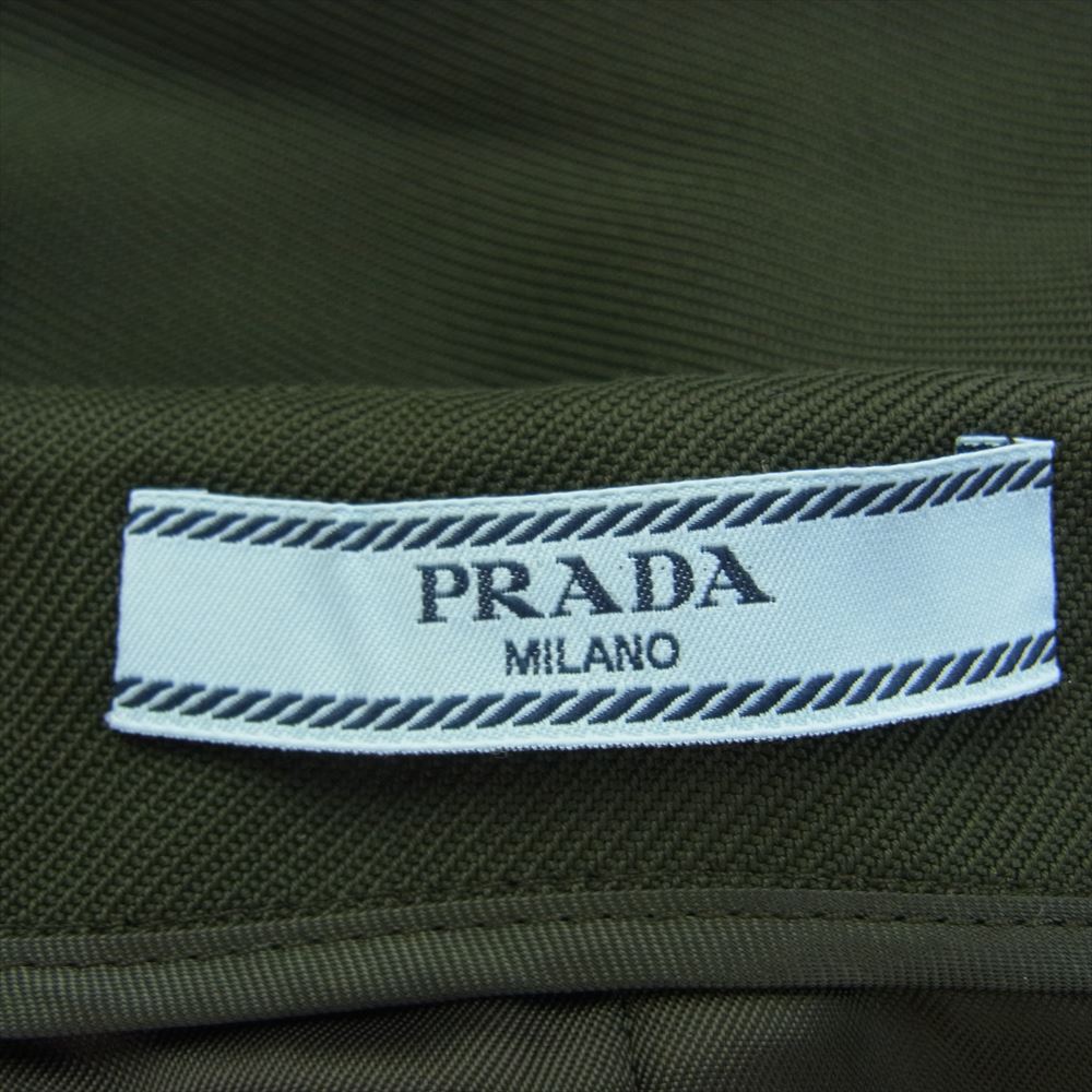 PRADA プラダ P125Q S192 カーゴポケット付き 巻きスカートドッキング スカート カーキ系 38S【中古】