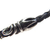 CHROME HEARTS クロムハーツ（原本無） LEATHER BRAID スクロール レザーブレード ネックレス ブラック系 シルバー系【中古】