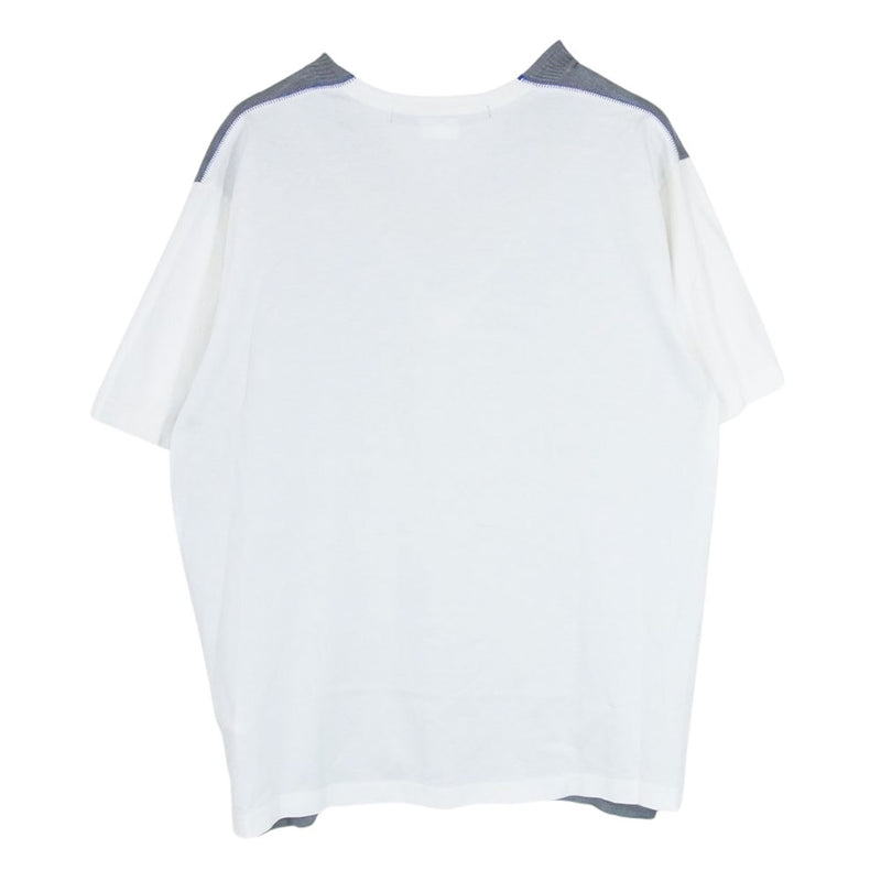 JUNYA WATANABE COMME des GARCONS MAN ジュンヤワタナベコムデギャルソンマン 20ss WE-N004 シルクニット ドッキング カットソー 半袖Tシャツ グレー系 L【中古】