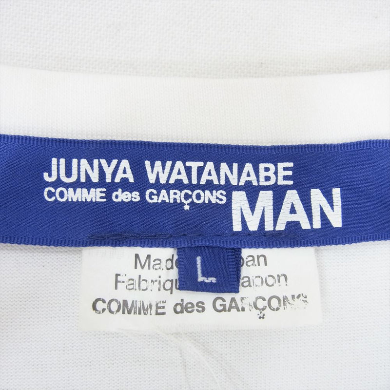 JUNYA WATANABE COMME des GARCONS MAN ジュンヤワタナベコムデギャルソンマン 20ss WE-N004 シルクニット ドッキング カットソー 半袖Tシャツ グレー系 L【中古】