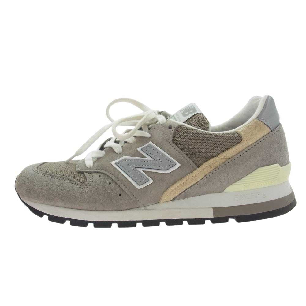 NEW BALANCE ニューバランス U996GR スエード メッシュ ローカット スニーカー グレー系 25.5cm【中古】