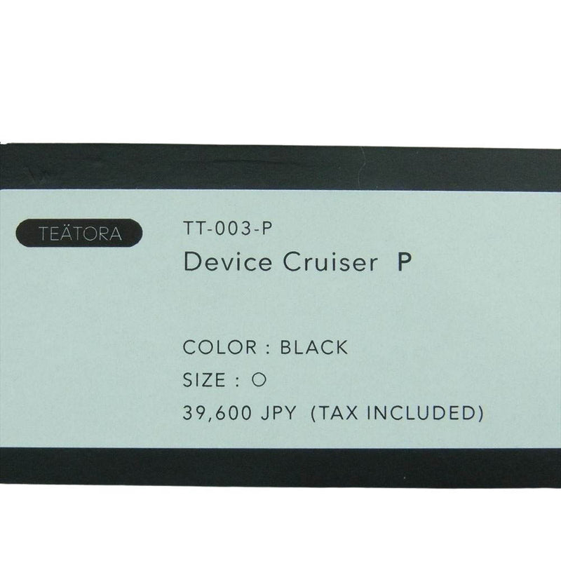 TEATORA テアトラ TT-003-P DEVICE CRUISER P デバイス クルーザー デバイスパーテーション ショーツ ハーフ パンツ ブラック系 1【中古】