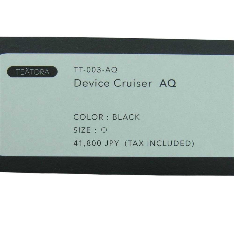 TEATORA テアトラ 24SS TT-003-AQ DEVICE CRUISER AQUAKINESIS AQ デバイス クルーザー ショーツ ハーフ パンツ ブラック系 1【中古】