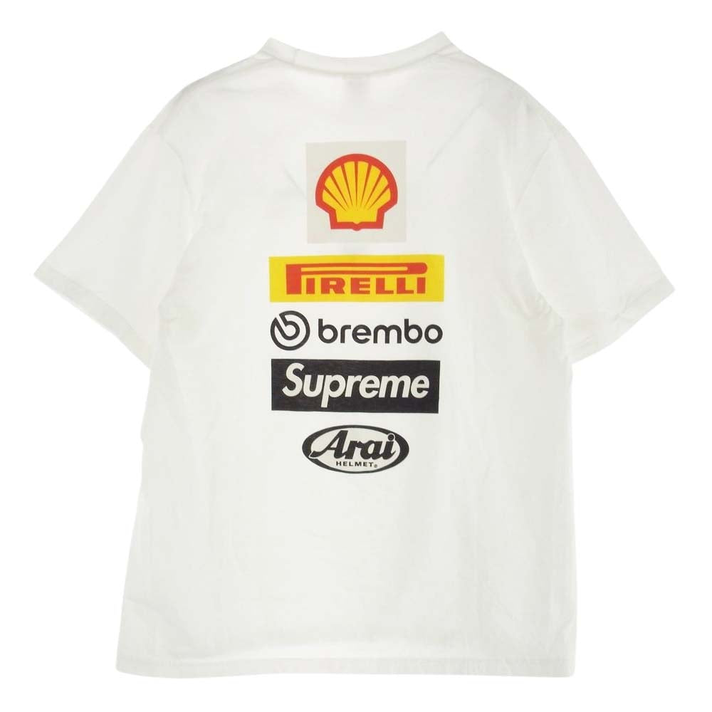 Supreme シュプリーム 24SS × Ducati Logos Tee White ドゥカティ ロゴ バックプリント 半袖 クルーネック Tシャツ  ホワイト系 M【中古】