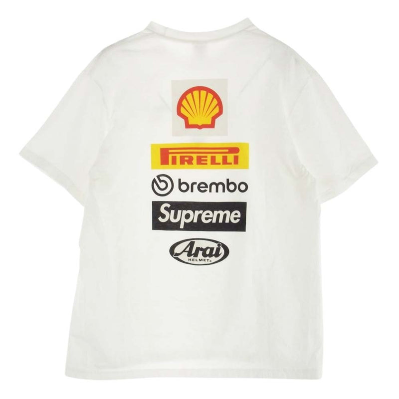 Supreme シュプリーム 24SS × Ducati Logos Tee White ドゥカティ ロゴ バックプリント 半袖 クルーネック Tシャツ  ホワイト系 M【中古】