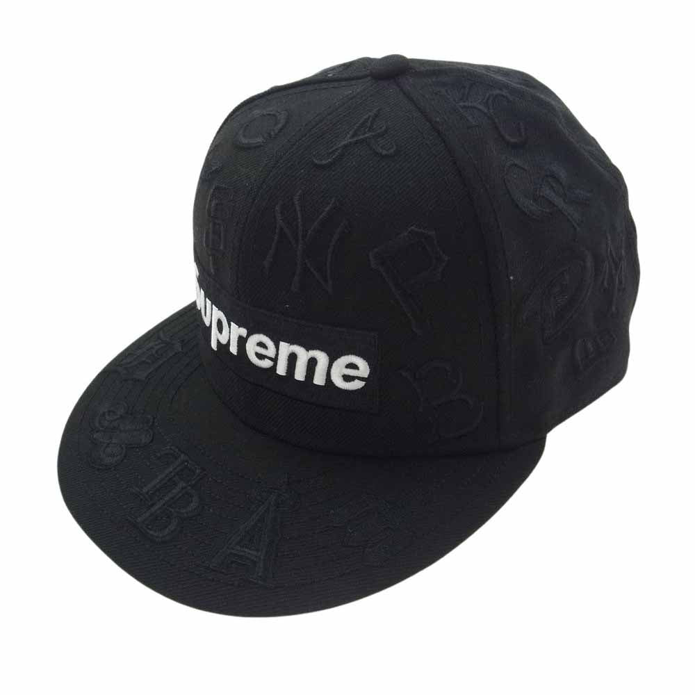 Supreme シュプリーム 20SS × MLB New Era エムエルビー ニューエラ ボックスロゴ 刺繍 キャップ ブラック系 58.7cm【中古】