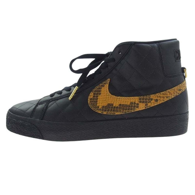 Supreme シュプリーム 22AW DV5078-001 × Nike SB Blazer Mid Black ナイキ SB ブレーザー ミッド ブラック スニーカー ブラック系 27cm【極上美品】【中古】