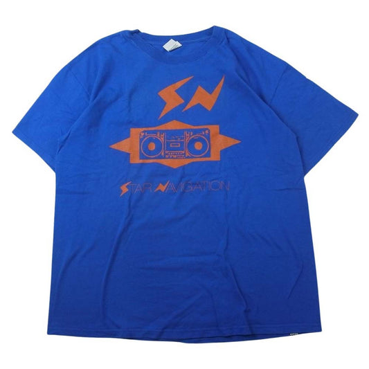 サブマージ × TAR ティーエーアール ラジカセ サンダー プリント 半袖 Ｔシャツ ブルー ブルー系 XL【中古】