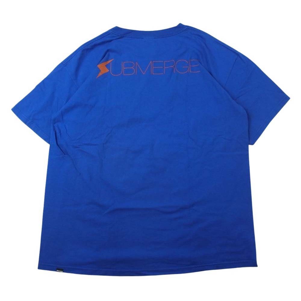 サブマージ × TAR ティーエーアール ラジカセ サンダー プリント 半袖 Ｔシャツ ブルー ブルー系 XL【中古】