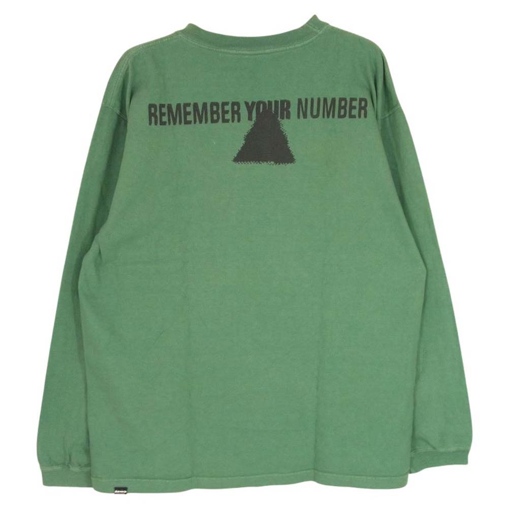 サブマージ × TAR ティーエーアール TAR REMEMBER YOUR NUMBER ロングスリーブ 長袖 Tシャツ グリーン系 L【中古】