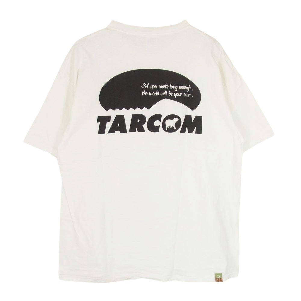 ティーエーアール TAR COM メッセージ プリント 半袖 Tシャツ 黒プリント ホワイト系 XL【中古】