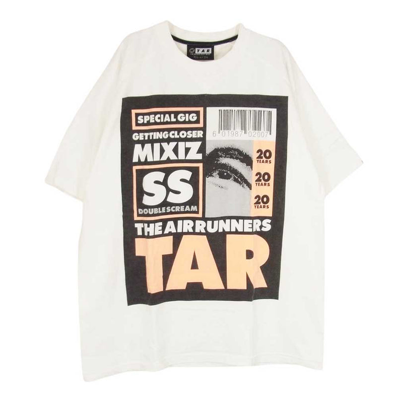 ティーエーアール TAR SPECAL GIG プリント Ｖガゼット付 ショートスリーブ 半袖 Tシャツ ホワイト系 XL【中古】