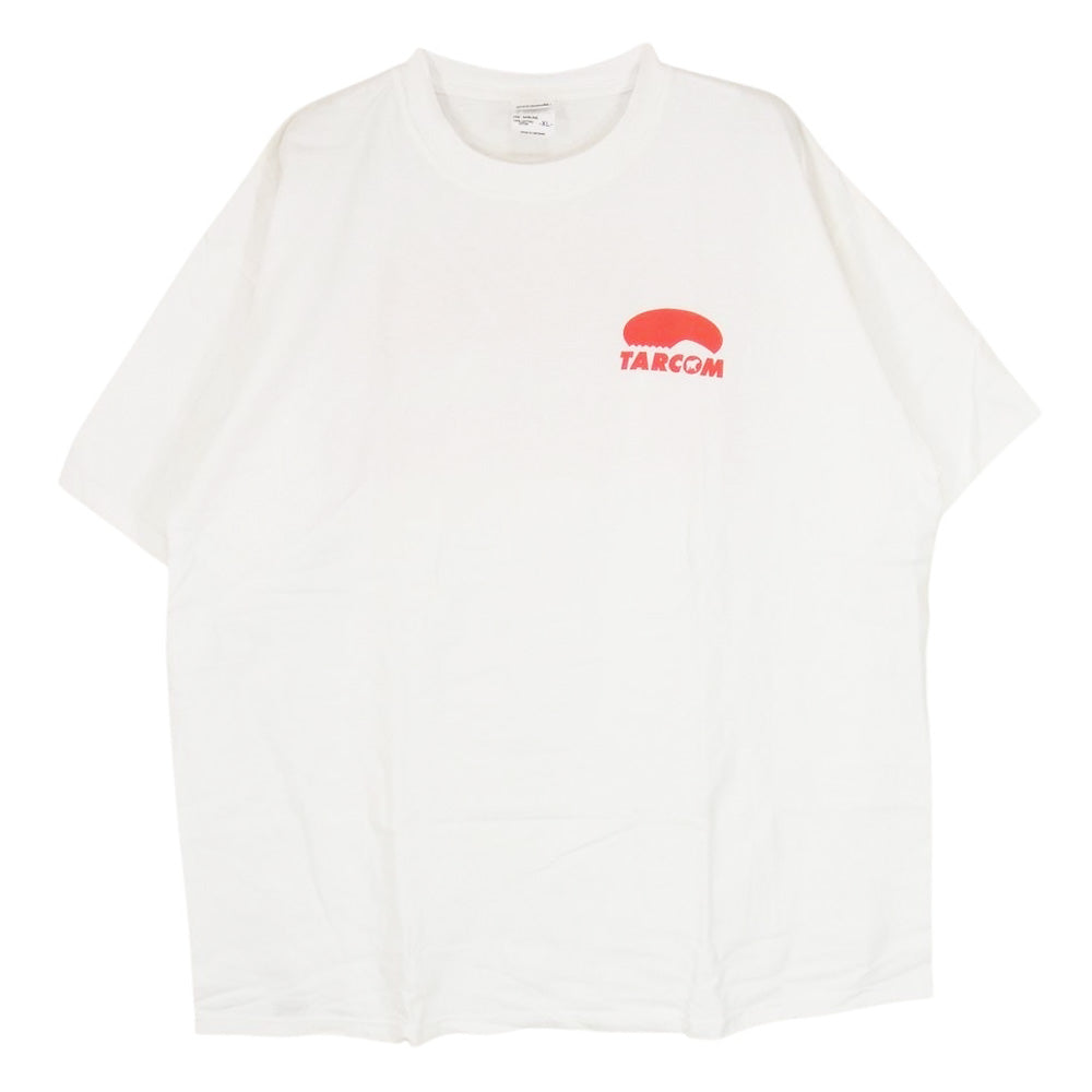 ティーエーアール TAR COM メッセージ プリント クルーネック ショートスリーブ 半袖 Tシャツ 赤プリント ホワイト系 XL【中古】
