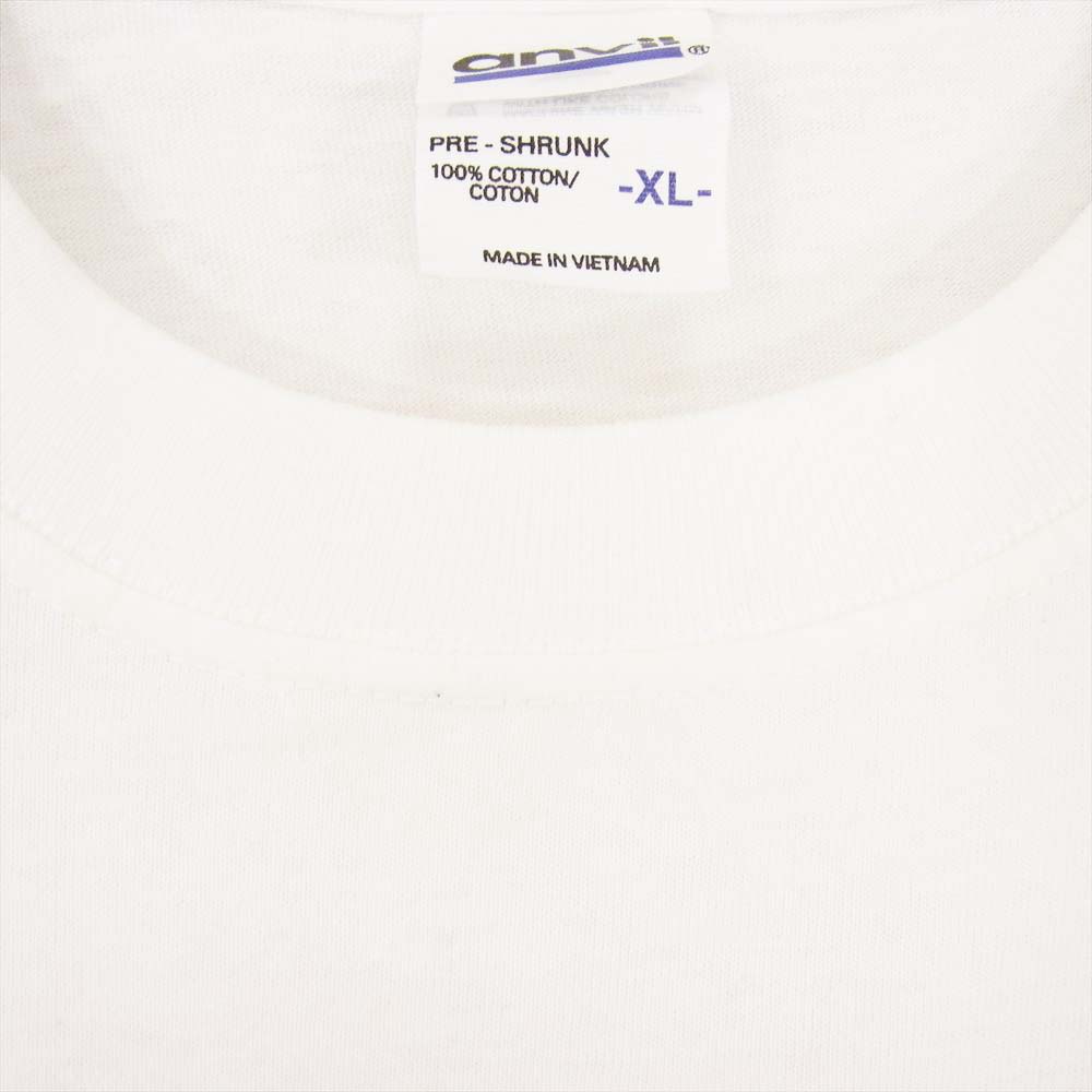 ティーエーアール TAR COM メッセージ プリント クルーネック ショートスリーブ 半袖 Tシャツ 赤プリント ホワイト系 XL【中古】