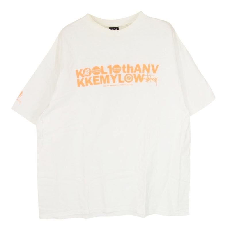 STUSSY ステューシー 06SS × KO KIMURA 木村コウ 10周年記念 半袖 Tシャツ ホワイト系 XL【中古】