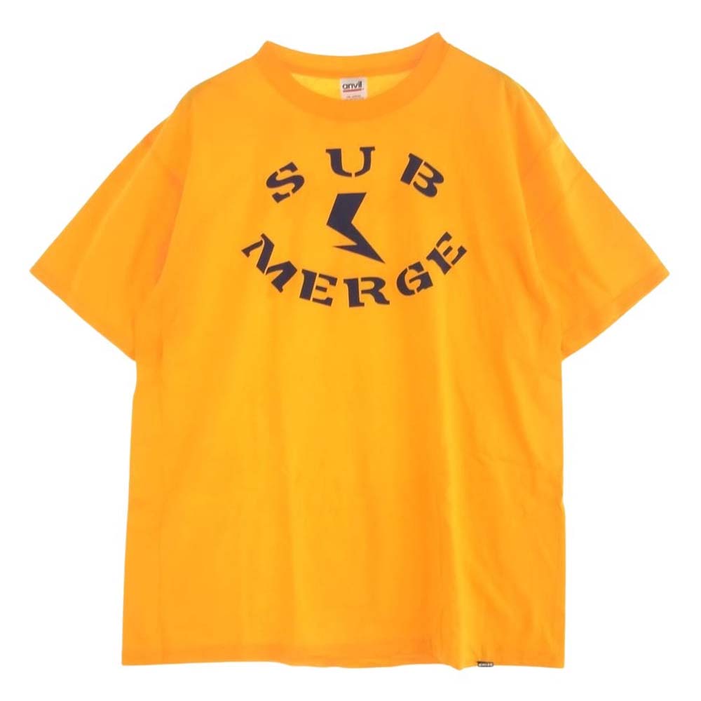サブマージ 2枚パック セット ロゴプリント 半袖 Tシャツ イエロー系 グレー系 XL【極上美品】【中古】